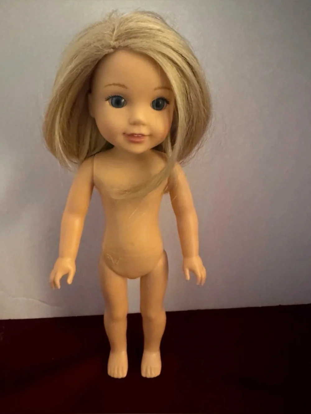 American Girl Doll  14” Wellie Wishers - Camille~  Blonde Hair Blue Eyes Nude